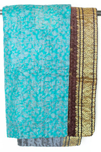 Kantha Silk Throw Blanket